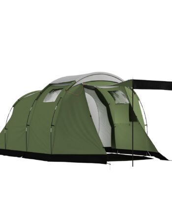 Campingtelt Til  -  Personer  Robust 3000 Mm Vandtæt  Familietelt Med Sovekabine  Forhal  Opholdsstue  Grøn