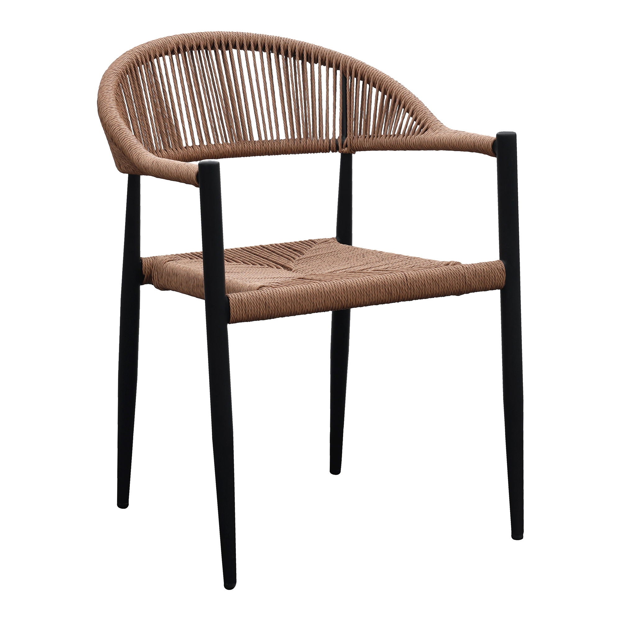 Canari Spisebordsstol Spisebordsstol  Aluminium Pe Rattan  Natur  Sort Stel  Sæt Af   Stk
