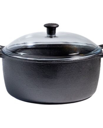 Carl Victor Støbejernsgryde Med Glaslåg   Liter
