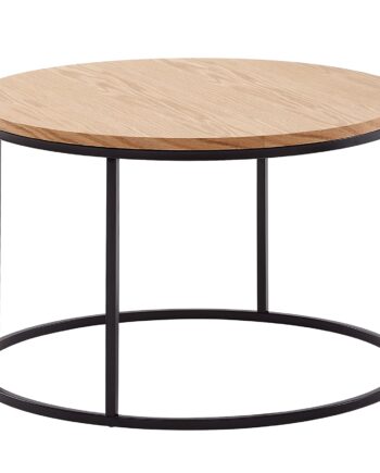 Designer Sofabord   Japandi-look  70x70x45 Cm  Naturfarvet Eg