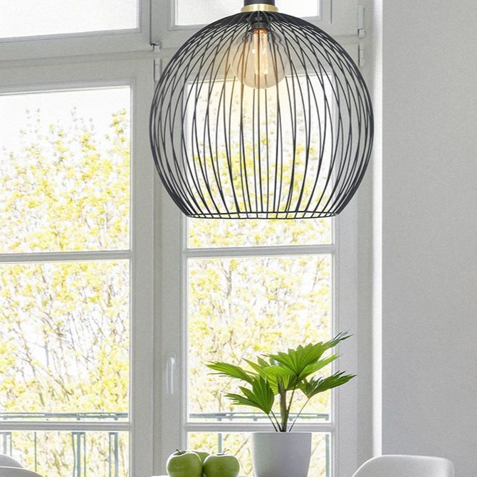 Diseno Loftlampe  Rund   Sort Metaltråd