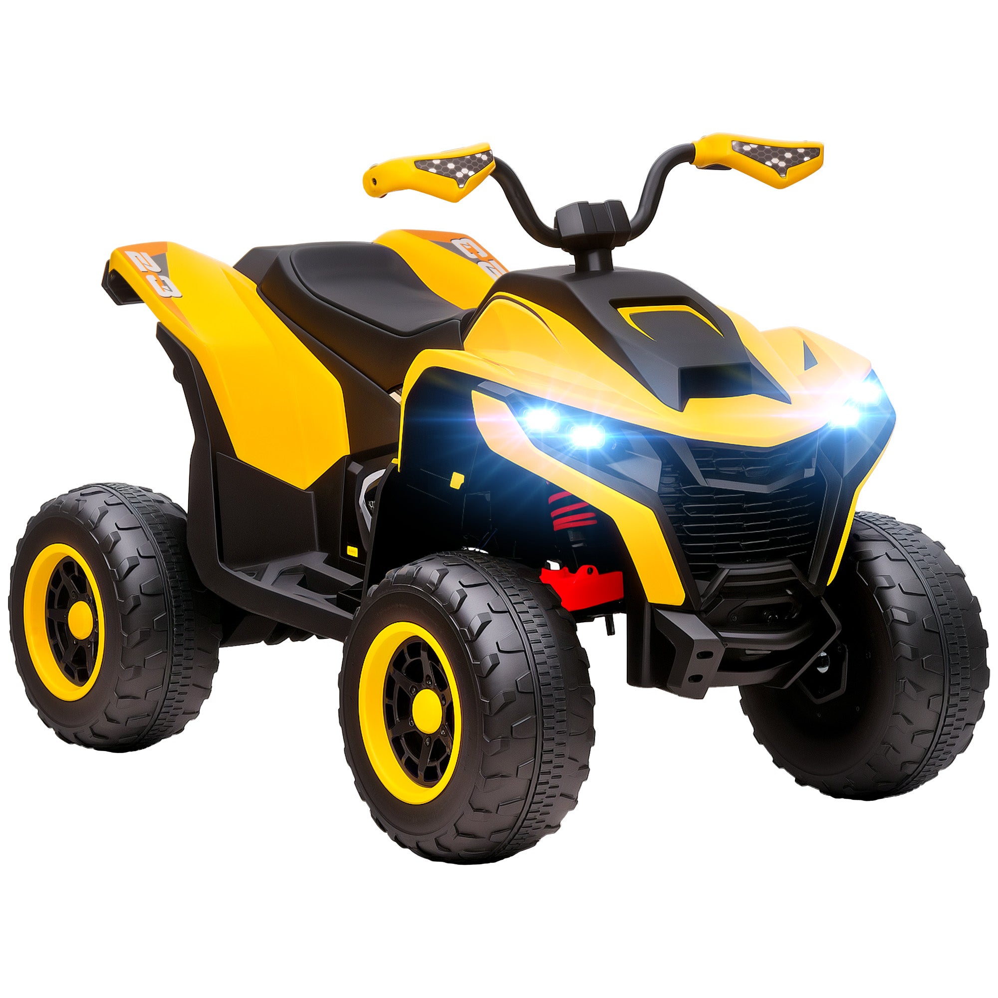 Elektrisk Atv Til Børn - Km Led-forlygter Musik Usb Til Alderen - Gul