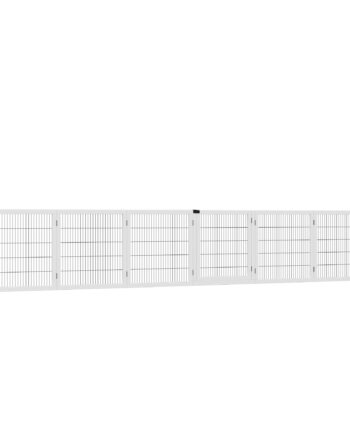 Foldbar Hundegitter  432   36   70 Cm  Fyrretræ  Hvid