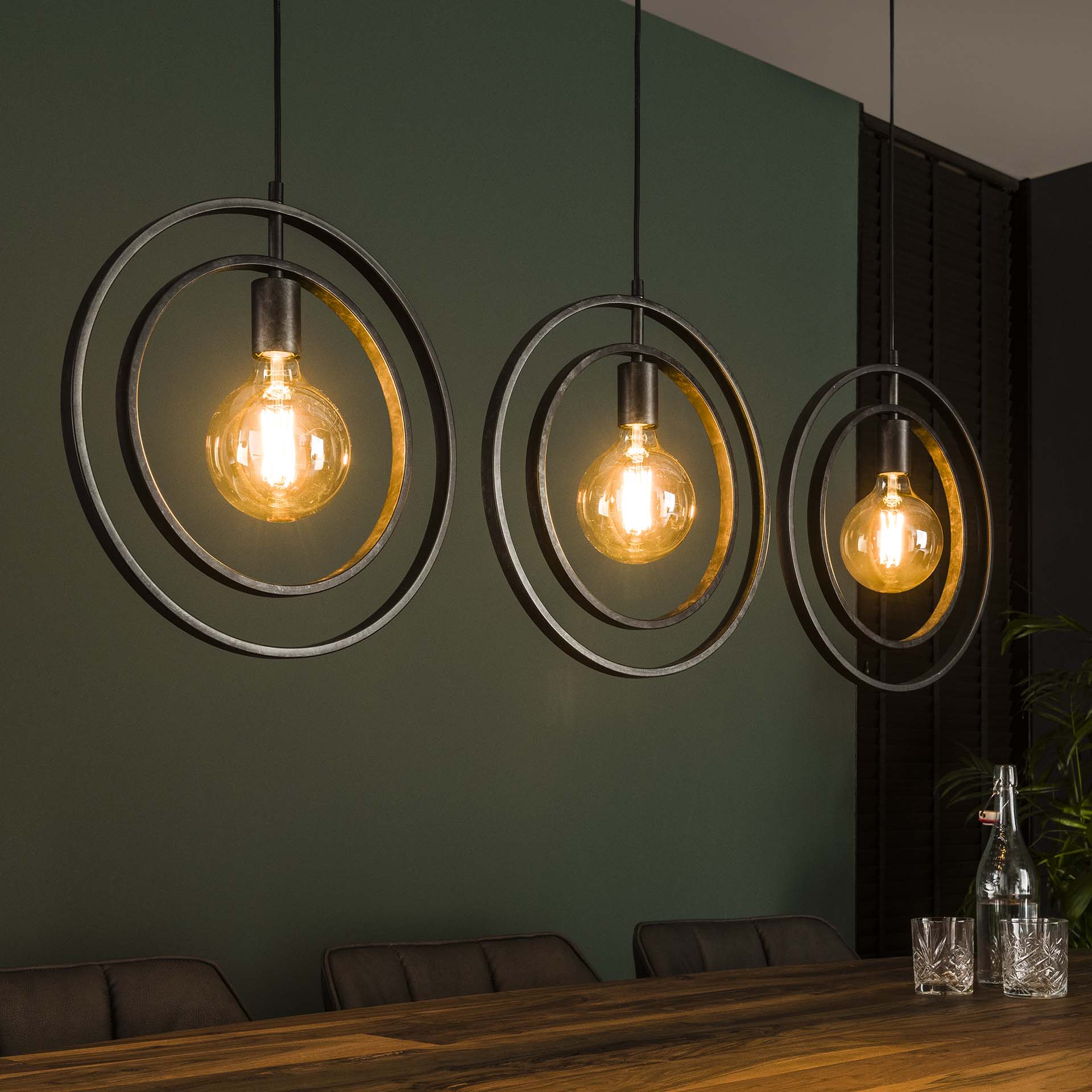 Frisky Loftlampe   Patineret Metal Levering Uden Pære