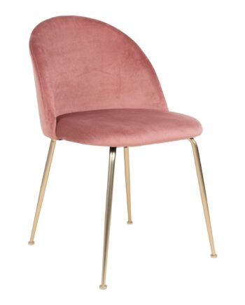 Geneve Spisebordsstol Spisebordsstol  Velour  Rosa  Messing Look Ben Hn1214  Sæt Af   Stk