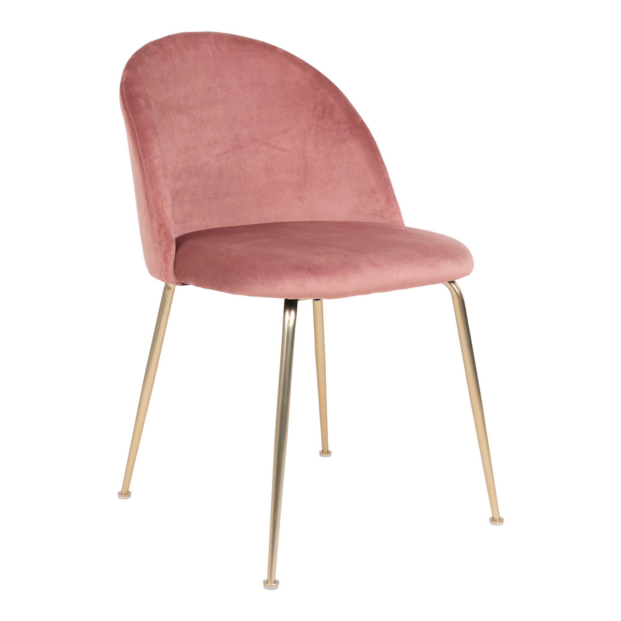 Geneve Spisebordsstol Spisebordsstol  Velour  Rosa  Messing Look Ben Hn1214  Sæt Af   Stk
