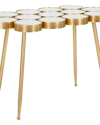 Glam Bord   Guldfarve  Metal Og Mdf   100x55x70 Cm