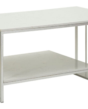 Glam Bord   Hvid  Metal Og Kunstig Marmor   90x60x45 Cm