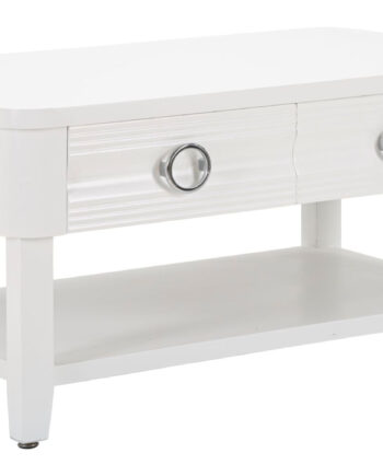 Glam Bord   Hvid  Træ  Mdf Og Metal   90x60x47 Cm