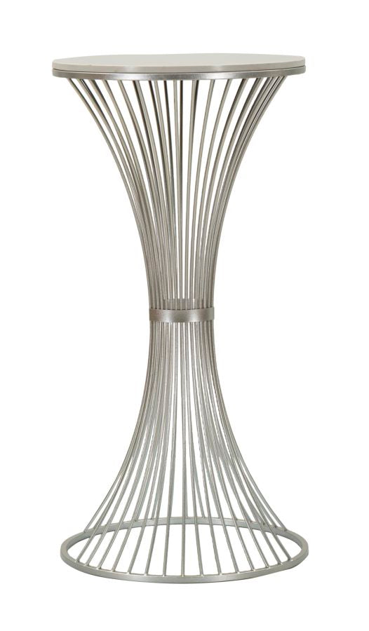 Glam Bord   Sølvfarve  Metal Og Kunstig Marmor   50x100 Cm