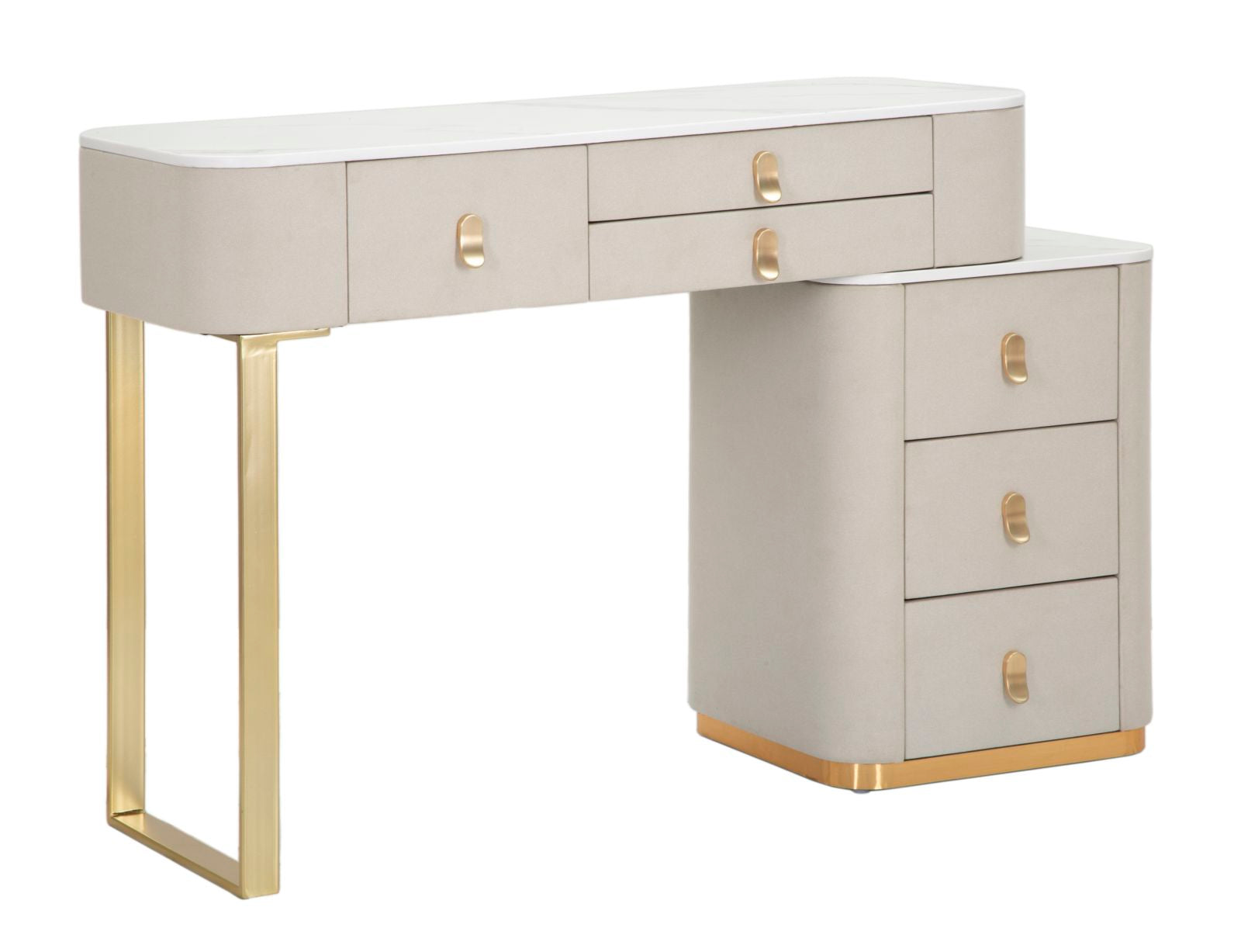 Glam Sminkebord   Fyrretræ  Mdf Og Metal   120x40x75 Cm