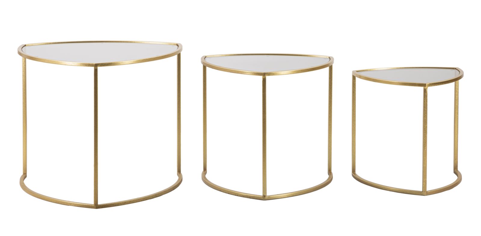 Glam Sofaborde   Metal Og Glas   60x50 Og 50x45 Og 40x40 Cm