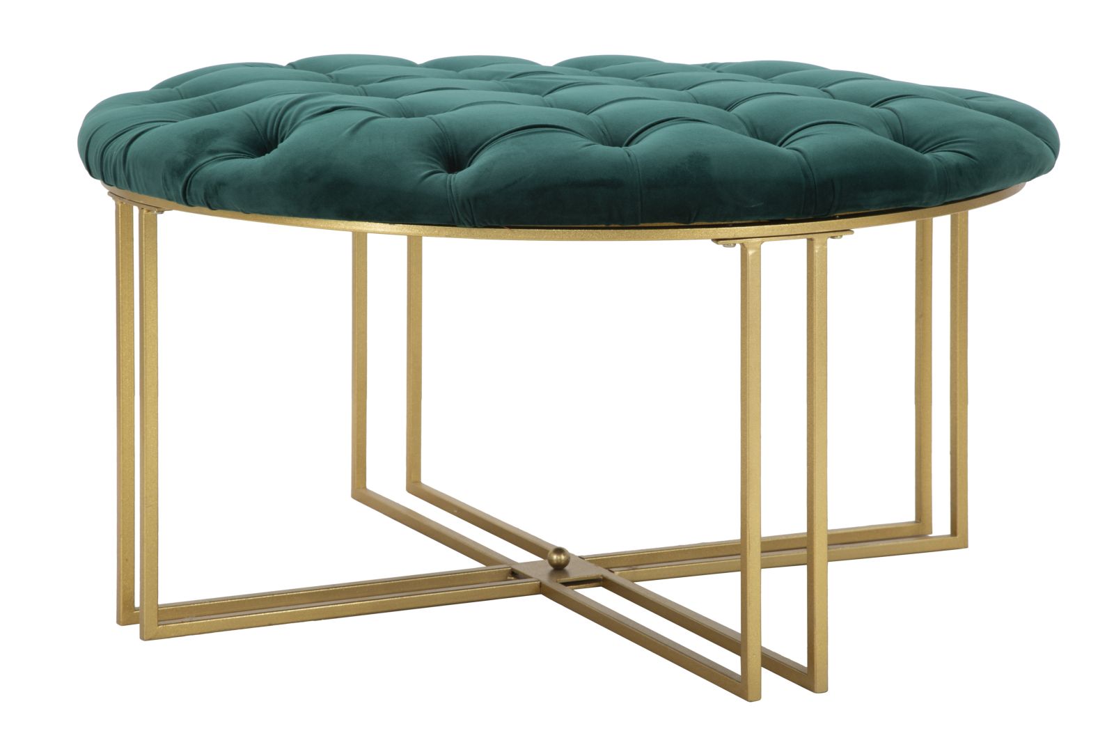 Glam Taburet    Metal Og Stof