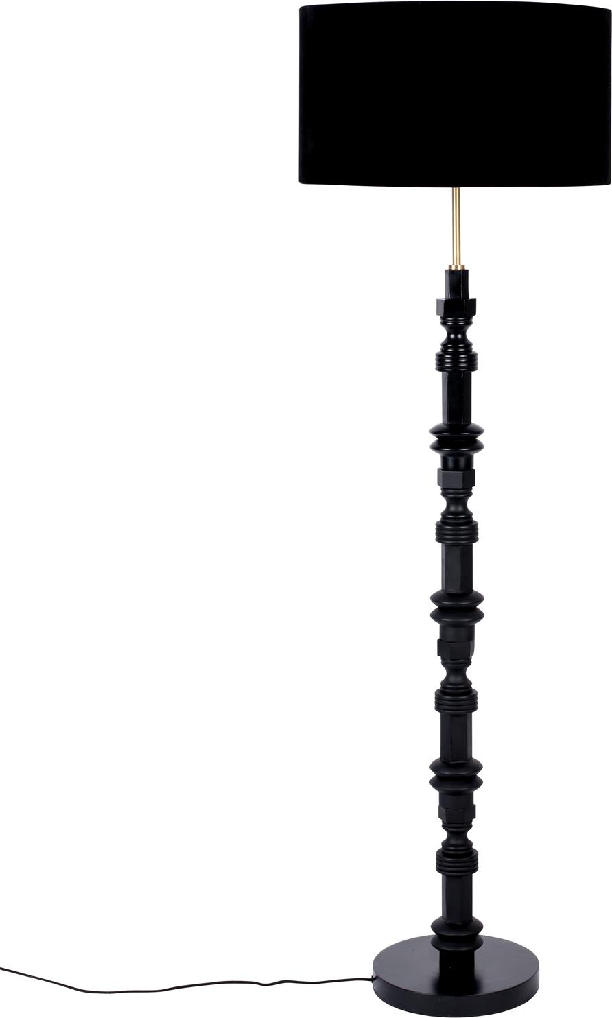 Gulvlampe Zuiver Totem Indendørs Designlampe ø46 H148 Cm Sort Aluminium Polyester Lampeskærm