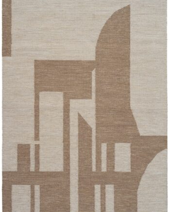 Gulvtæppe Kristina Dam Contemporary Kelim 11x140 Cm Off-white Brun Uld Bomuld