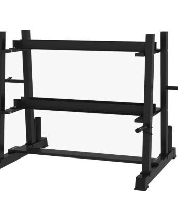 Håndvægtstativ Til Håndvægte  Kettlebells Og Vægtskiver    Niveauer  Justerbar  Stål  131   75   80 Cm  Sort
