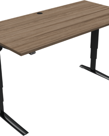 Hæve- Sænkebord Zennord Rise Rest To-bens 160x80 Cm Mørk Valnød Melamin