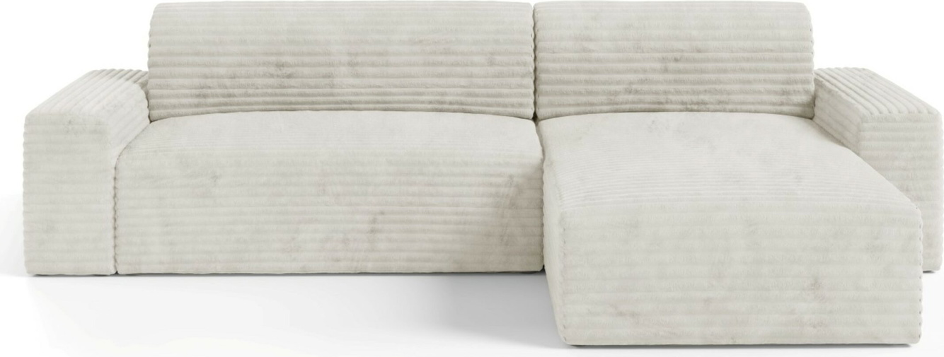 Hjørnesofa Maison Vellé Calira Loungesofa Tilia Corduroy Stof 300x185 Cm Sovefunktion Sengelinnedskasse Universel Vendbar