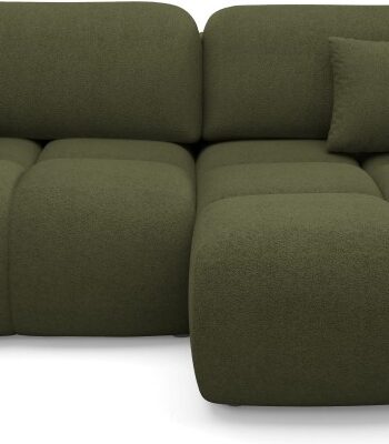 Hjørnesofa Maison Vellé Lunelle Loungesofa Sovefunktion 200x140 Stof Quelle 38 Olivengrøn