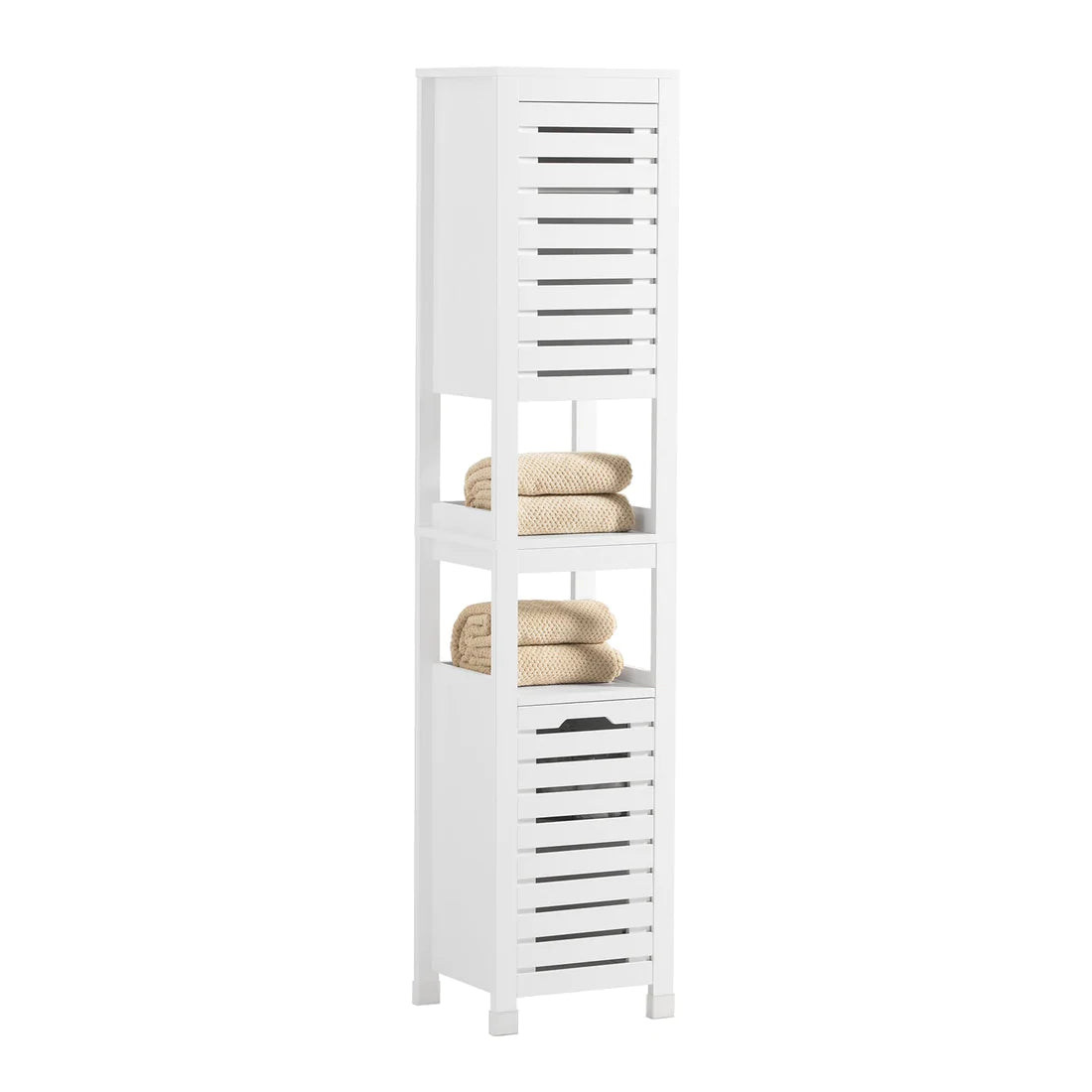 Klassisk Badeværelsesskab   Skandinavisk Stil  34   30   161 Cm  Hvid