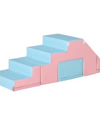 Klatre- Og Glidelegetøj Til Børn  Fremmer Motorikken  Kunstlæder  Epe-skum  86   49   47 Cm  Pink   Blå
