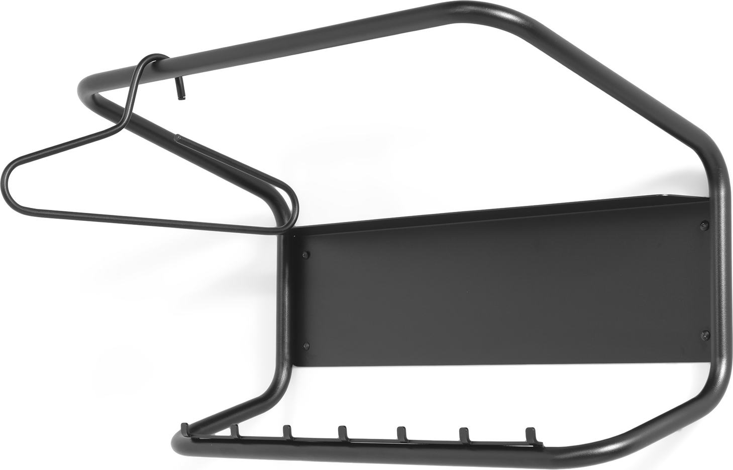 Knagerække Og Hattehylde Spinder Design Flux Sortlakeret Stål H42ã B80ã D25 Cm