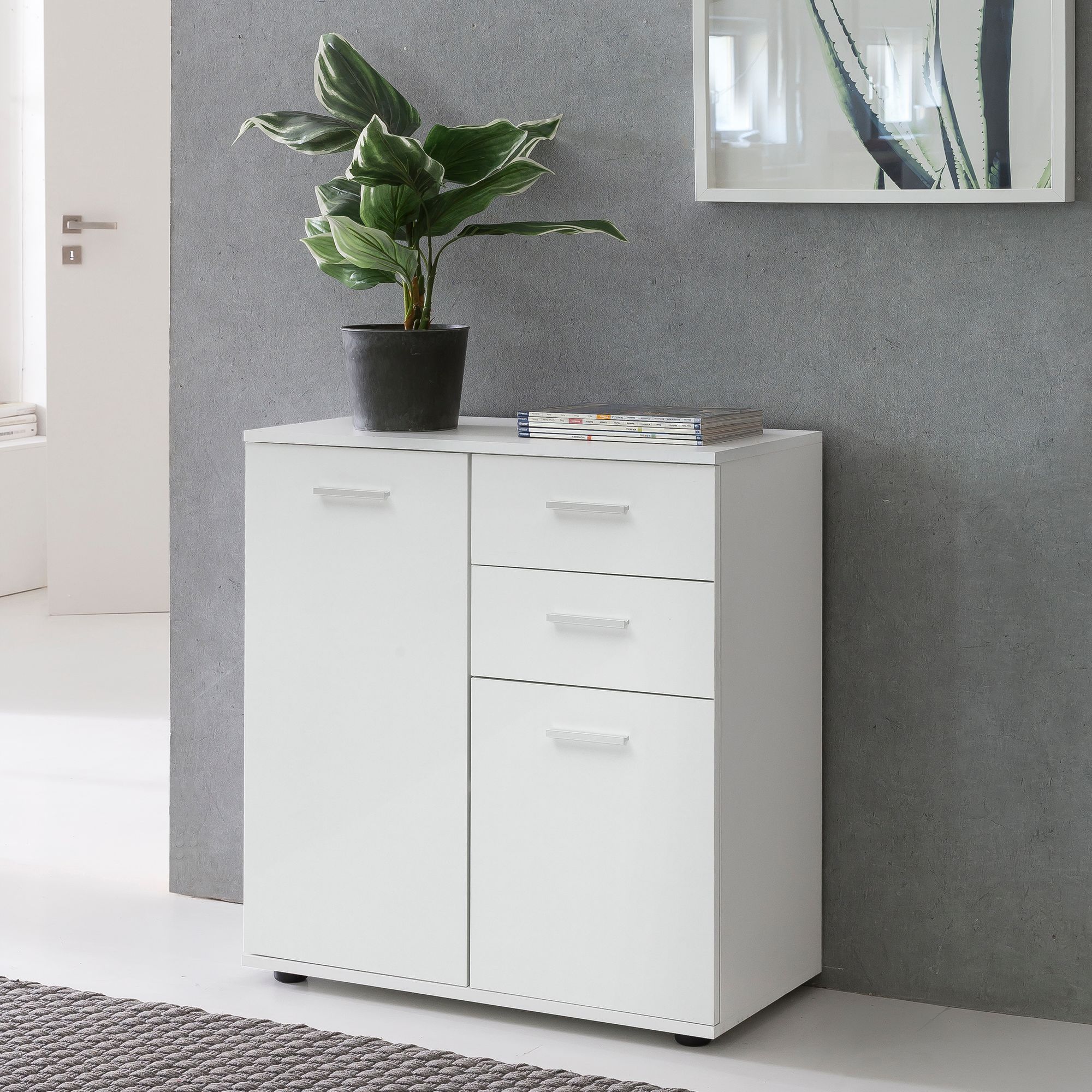 Kommode   Minimalistisk Stil  Hvid