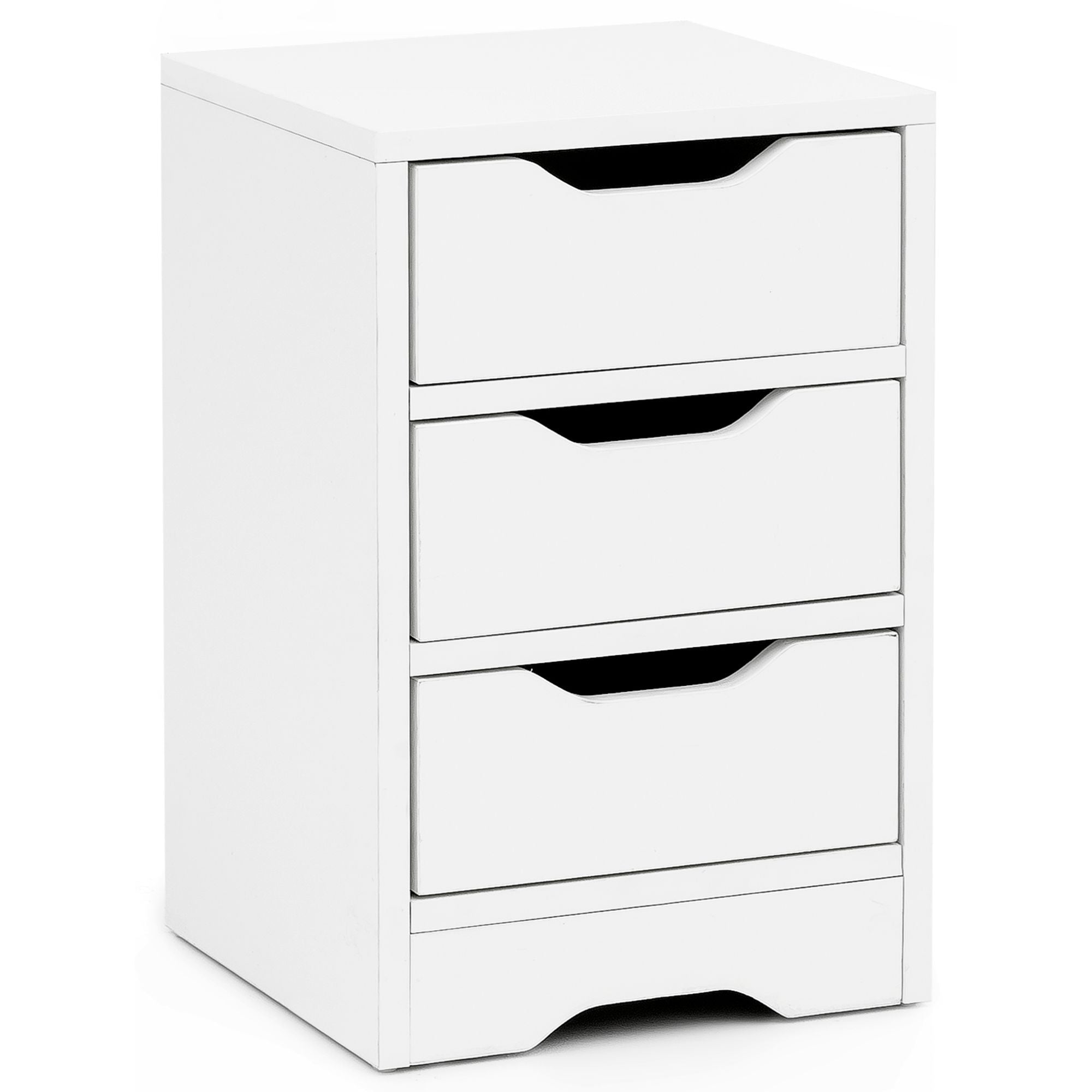 Kommode   Natbord Med Skuffer  31   49   31 Cm  Hvid