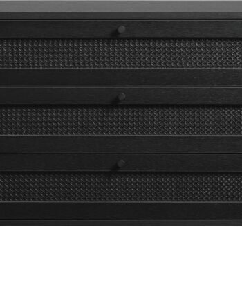 Kommode Nordique Design Pensacola Sort Eg-melamin 75x40x80 Cm Med   Skuffer Og Metalben