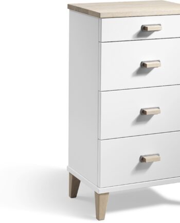 Kommode Oscarssons Möbel Malva 76ã 40ã 31 Cm Hvidlakeret Hvidolieret Egetræ