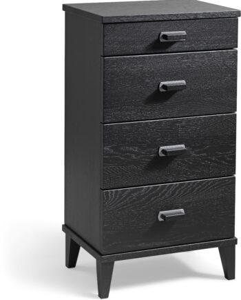 Kommode Oscarssons Möbel Malva   Sortbejdset Egetræ Med   Skuffer  76x40x31 Cm