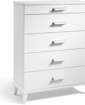 Kommode Oscarssons Möbel Malva     Skuffer  Hvidlakeret Mdf  Minimalistisk Design  94ã 70ã 31 Cm