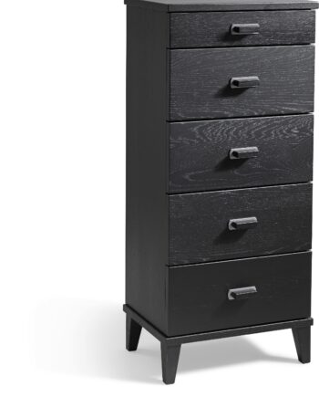 Kommode Oscarssons Möbel Malva   Sortbejdset Egetræ  94   40   31 Cm    Skuffer