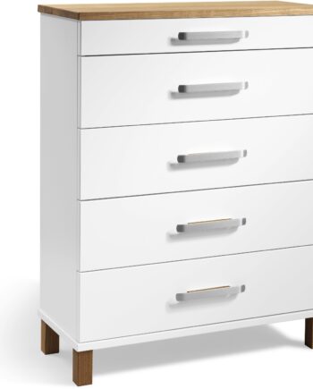 Kommode Oscarssons Möbel Nadja   Hvid Olieret Eg  Mdf Og Massiv Eg  93x70x31 Cm