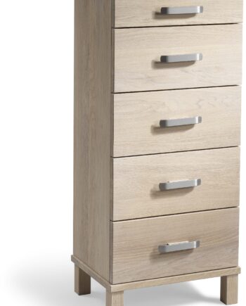 Kommode Oscarssons Möbel Nadja Massiv Hvidolieret Eg 93x40x31 Cm   Skuffer Skandinavisk Design