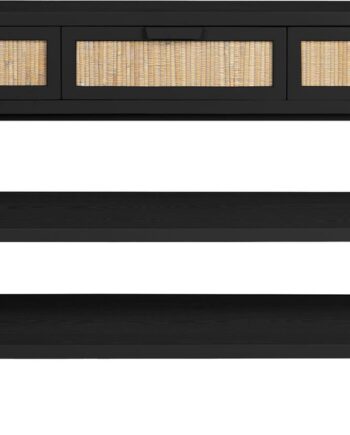 Konsolbord Dutchbone Yasu Antracit Træ Jern 120   38   75 Cm