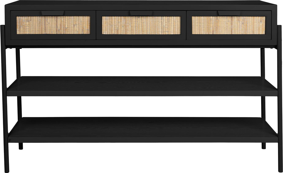Konsolbord Dutchbone Yasu Antracit Træ Jern 120   38   75 Cm