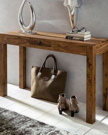 Konsolbord   Skænk   Massivt Træ  Landlig Stil  120   40 Cm  Naturfarvet Brunt Træ