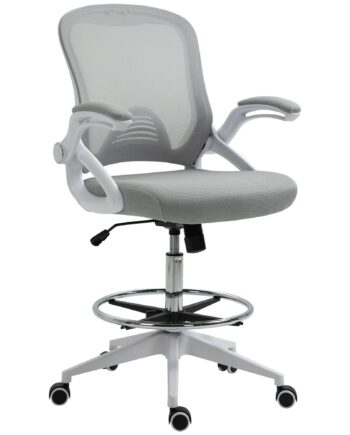 Kontorstol  Skrivebordsstol  Ståfunktion  Med Fodstøtte  Drejesæde  Stål  Sort  64   60   106-126 Cm