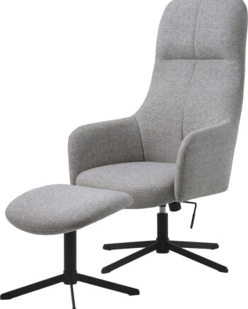 Lænestol Loungestol Nordique Design Manning Natur Sort Med Nolio-stof   Skandinavisk Design   116 5ã 67ã 78 Cm