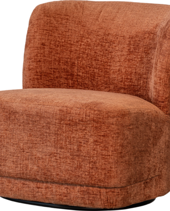 Lænestol Woood Atty Lyserød Polyester Velour Med Drejefunktion H75xb65xl74 Cm