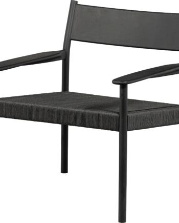 Lænestol Woood Collection Lael Sort Mangotræ Flettet Sæde H74xb66xl70 Cm