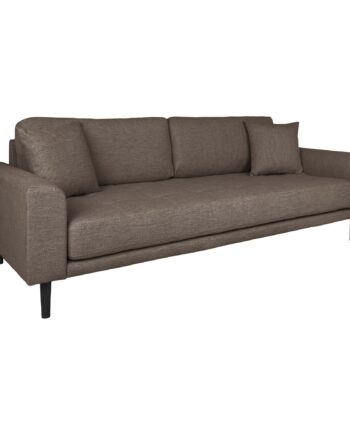 Lido   Personers Sofa   Personers Sofa  Brun Med To Puder Og Sorte Træben Hn1055