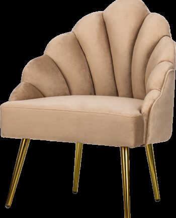 Loungestol Lænestol Bolge Fra Nordlys Furniture   Beige Velour 89ã 63ã 60 Cm