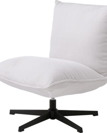 Loungestol Lænestol Nordique Design Fraser  Sort Hvid Stålstel  100  Polyester  H88ã B70ã D83 Cm