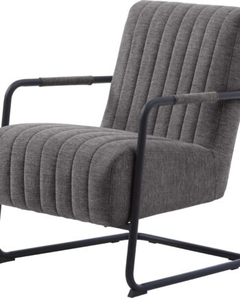 Loungestol   Lænestol Nordique Design Trout Mørkegrå Polstret  Stel   Stål
