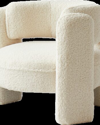 Loungestol Lænestol Nordlys Furniture Bangui Skandinavisk Hvid Bouclé Oeko-tex