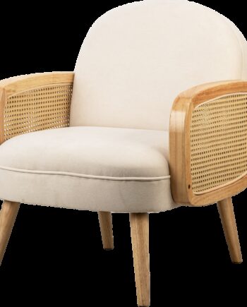 Loungestol Lænestol Nordlys Furniture Calvi Beige Stof Fsc-certificeret Træ Ergonomisk Høj Ryg