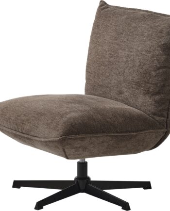Loungestol Nordique Design Fraser   Choco Sea 442 Mocca Chenille  Metalramme  H88   B70   D83 Cm  Bæredygtig