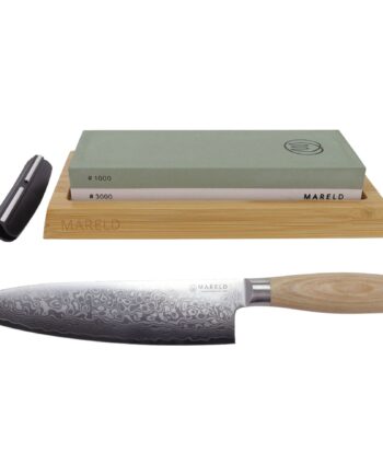 Mareld Japansk Kokkekniv   Slibesten Startkit